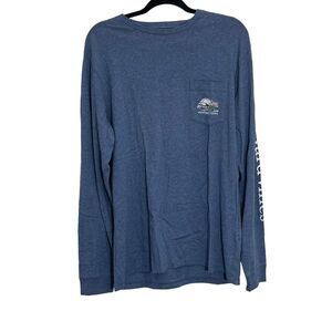 Vineyard Vines Mens Blue Graphic Print Pullover Longsleeves Size Medium NWT